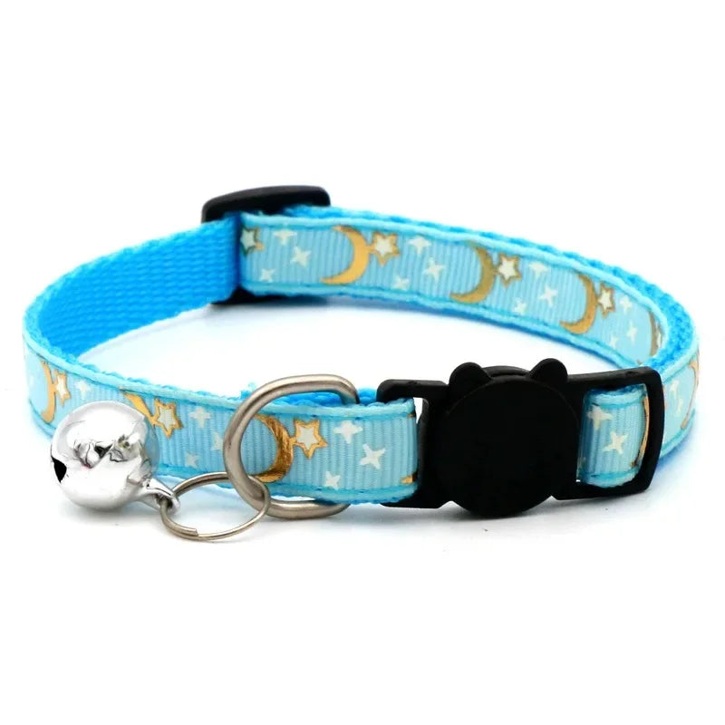 Heart Charm and Bell Cat Collar Safety Elastic Adjustable with Soft Velvet Material 8 Colors Pet Product Small Dog Collar
