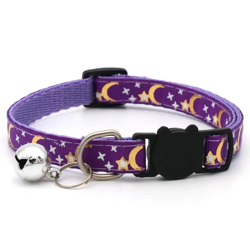 Heart Charm and Bell Cat Collar Safety Elastic Adjustable with Soft Velvet Material 8 Colors Pet Product Small Dog Collar