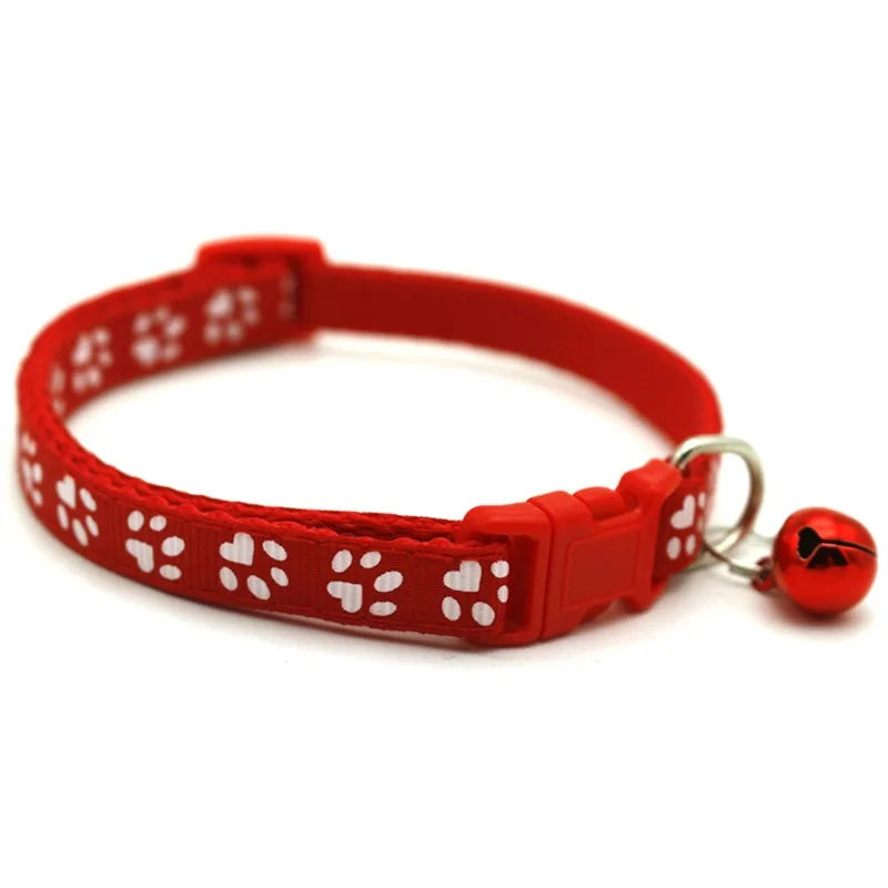 Heart Charm and Bell Cat Collar Safety Elastic Adjustable with Soft Velvet Material 8 Colors Pet Product Small Dog Collar
