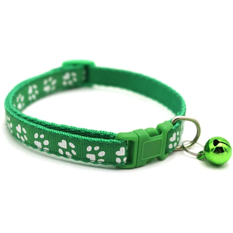 Heart Charm and Bell Cat Collar Safety Elastic Adjustable with Soft Velvet Material 8 Colors Pet Product Small Dog Collar